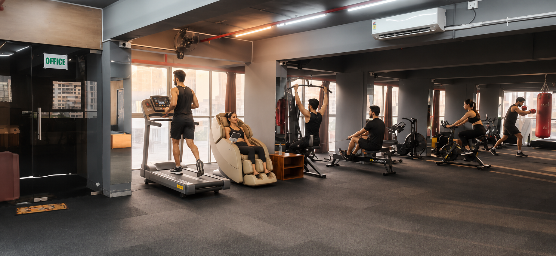 Inside Six Pax India gym